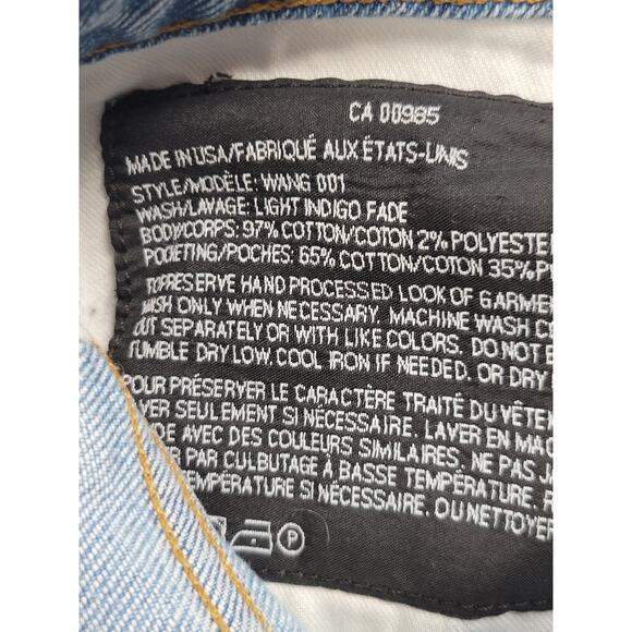 Alexander Wang Womens 24 Distressed‎ Denim Jeans Light Indigo Fade Blue Wang 001 - Picture 8 of 12